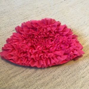 Baby pink ruffle swim cap